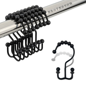 Jushang Hardware Mountain-shaped Shower <b>Curtain</b> <b>Hooks</b> Stainless Steel 5-ball Design For Bath <b>Curtains</b> And Door <b>Curtains</b> - Product Image 3