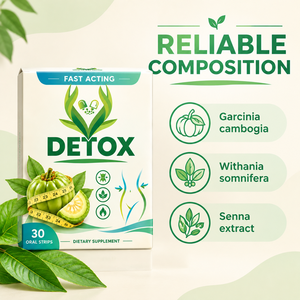 Bandes buccales détoxifiantes à succès : Garcinia Cambogia, Withania Somnifera, Extrait de Senna – Soutien quotidien au bien-être corporel – Film détox en bande - Product Image 2