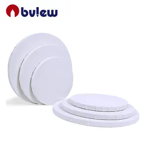Round-Shaped Blank White Painting Stretched Canvas For Students Artist Hobby Painters