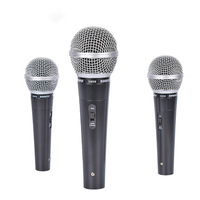 Microphone Karaoké Professionnel Portable Green Audio GAM-MIC58 avec Boîtier, Dynamique, Filaire XLR, Anti-Bruit, en Métal, pour Chant Solo