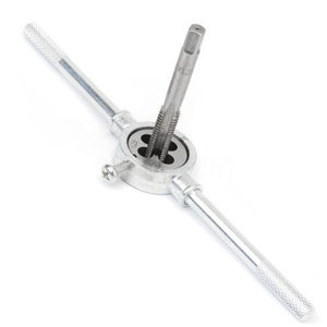 Ensemble complet de 12 tarauds et filières métriques, outils en acier à petit cadre pour applications de vis - Product Image 1