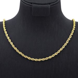 Jxx Fashion 24k Gold-Plated Link Chain Necklace <b>Thick</b> <b>Rope</b> Style for Men and Women-Trendy Pearl Jewelry Wholesale - Product Image 5