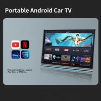 Moniteur d'appuie-tête de voiture Android 14 de 14 pouces, écran tactile IPS, lecteur vidéo 4K, double diffusion sans fil IN/OUT, lumière 7 couleurs pour voiture et maison