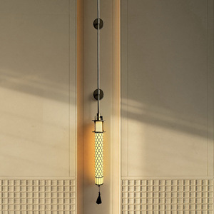 Lámpara de pared cilíndrica moderna y creativa con fuente de luz LED E27 y control de interruptor para diseño de pasillos de hotel. - Product Image 2