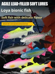 Leurre souple artificiel imprimé 195mm 135g, type poisson plombé à queue en T, pour pêche longue distance, avec hameçons, pour marlin, hermine et poissons de <span class=keywords><strong>mer</strong></span> - Product Image 2