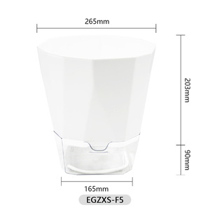Vaso Idroponico Moderno Ecologico Bianco in PP Quadrato <span class=keywords><strong>da</strong></span> <span class=keywords><strong>Parete</strong></span> con Funzione di Irrigazione per Piante Vive 1 Pezzo - Product Image 1