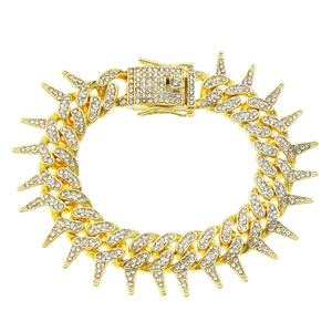 Pulsera Masculina Exagerada y Estilizada, Pulsera Retro de Motociclista con Espinas Dominantes Tanjing - Product Image 1