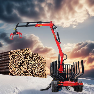 Forest Farm <span class=keywords><strong>Timbert</strong></span> Loading Bomba de motor eléctrico/gasolina/diésel Maquinaria forestal 4WD Cargador de troncos Remolques Grúa con freno de aire - Product Image 1