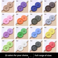 Kancing Resin tipis warna-warni kustom untuk sweter anak-anak jaket jahit tangan serbaguna desain empat mata