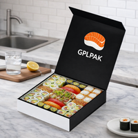 Emballage de sushi personnalisé de qualité supérieure, écologique, en carton rigide, fermeture magnétique, boîte cadeau de luxe pour sushi