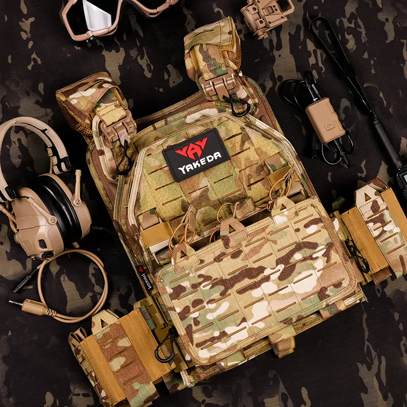 Yakeda Chaleco Tactico Latest Loadout Quick Release Tactical Vest Plate Carrier 1000D Multicam