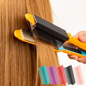 Frauen DIY Zubehör Styling Tool Fit Haar glättung Flacheisen V Typ Friseur Glättung Kamm aufsatz für Haare