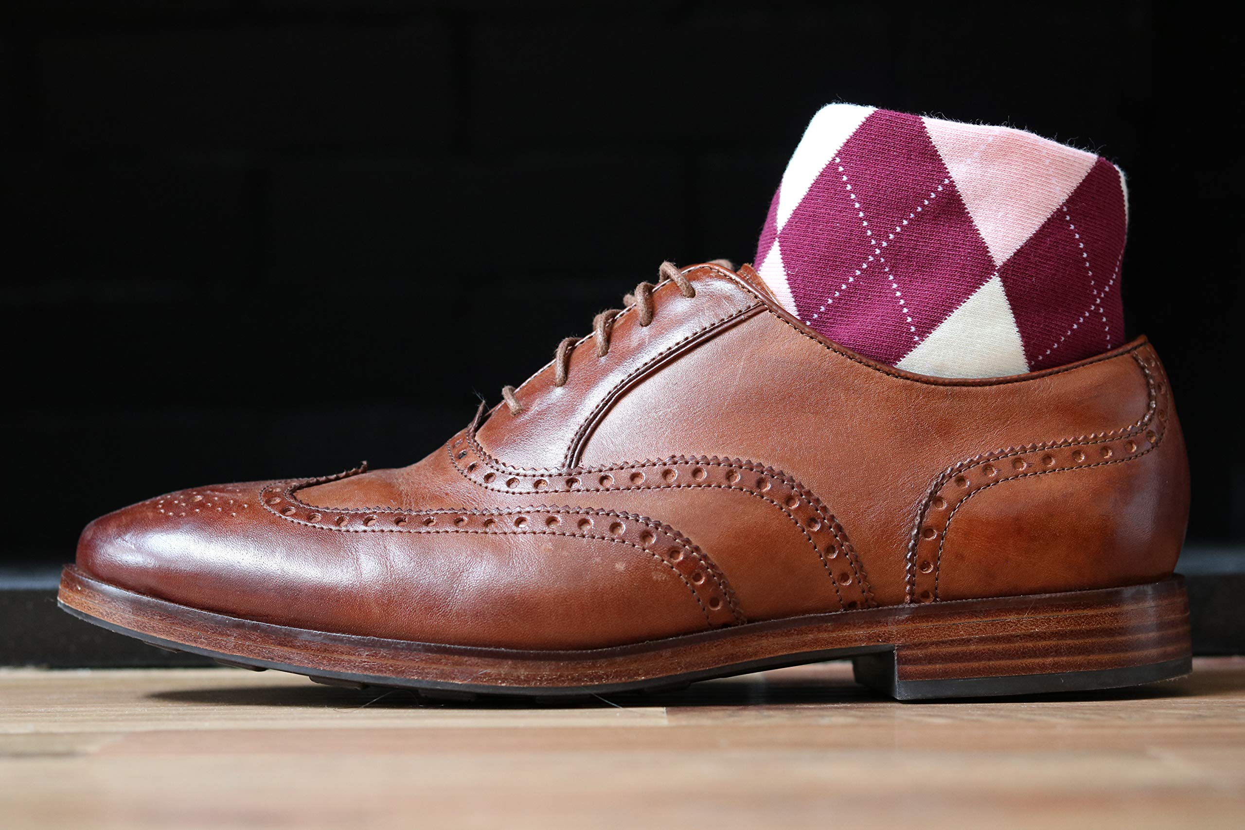 Wholesale Men Socks Custom English Style Diamond Pattern Men Dress Business Socks