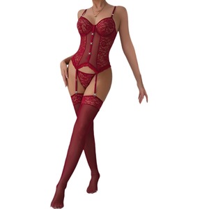 Nouvel ensemble de lingerie sexy pour femmes, dentelle brodée, perspective, haut de gamme, trois pièces - Product Image 5