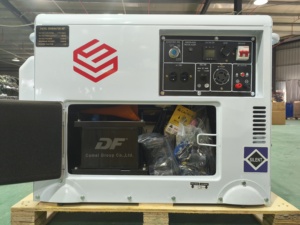 เครื่องกำเนิดไฟฟ้าแบบเงียบ YHS 10kva 5Kw 6000 วัตต์ พร้อมล้อเลื่อน 195 F สตาร์ท 50Hz ความถี่กระแสไฟฟ้า รุ่น YHS-DG-R10000 แบบเงียบ ทำงานได้ดี - Product Image 2