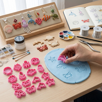 Emporte-pièces en pâte polymère Thème Vie marine, Créatures marines estivales, pour mini-boucles d'oreilles en résine, artisanat et outils de pâtisserie