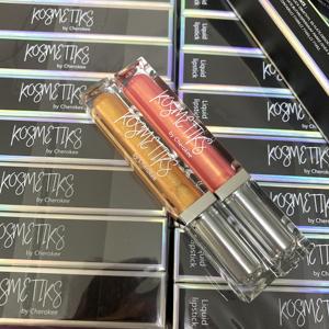 Tubes pré-remplis en gros, logo et emballage personnalisés, tube de gloss à lèvres avec un grand applicateur, gloss à lèvres en gros, emballage de gloss à lèvres brun - Product Image 1