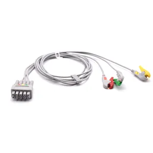 Compatibele Ecg 3 Lood Kabel 0.9M Met Iec Clip Elektroden Voor Ge Marquette