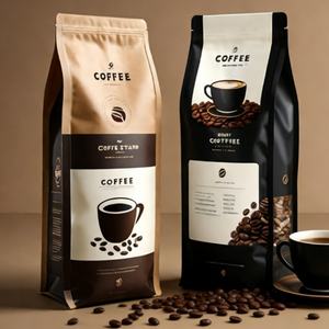 ถุงซิปล็อคก้นเหลี่ยมพิมพ์โลโก้ตามสั่ง ขนาด 250 กรัม 500 กรัม 1 กิโลกรัม สำหรับบรรจุภัณฑ์กาแฟ หมากฝรั่ง ป้องกันกลิ่น พร้อมวาล์ว - Product Image 2