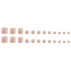 24 faux <span class=keywords><strong>ongles</strong></span> de pieds roses nude style French, motifs d'art pour <span class=keywords><strong>les</strong></span> orteils, <span class=keywords><strong>ongles</strong></span> artificiels à couverture complète - Product Image 5