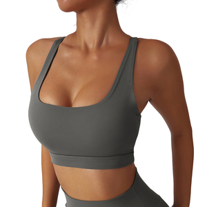 Régénération écologique Sous-vêtements de sport en forme de I Fitness Racer Nude Naked back Bra Women's Yoga Top - Product Image 2