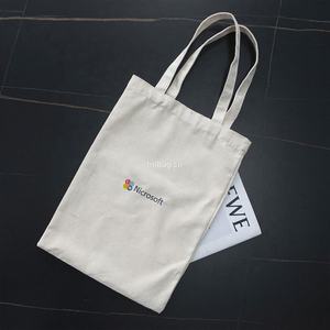 ถุงผ้าใบแบบใช้ซ้ำได้ถุงผ้าพิมพ์โลโก้แบบมีตัวอักษร - Product Image 1