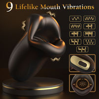 Mund-Glans-Vibrator Penis-Trainer zur Verzögerung der Ejakulation 9 Modi IPX7 Wasserdicht Silikon Männer Erwachsenen-Spielzeug Großhandel OEM Massenlieferung