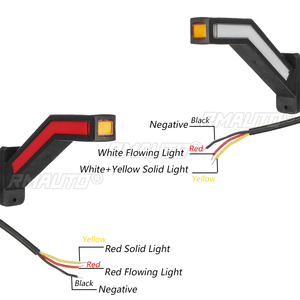 2 feux de remorque LED dynamiques, clignotants latéraux, feux de position pour voiture, fourgonnette, camion, feux de freinage et de stop - Product Image 3