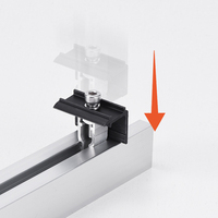 SECARE SECARE-B30 - Fixations universelles réglables à installation rapide 30-45 mm en aluminium anodisé noir pour panneaux solaires (extrémité/milieu) pour toiture en tuiles