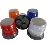 Lanterne de navigation maritime solaire à base magnétique, lumière ambrée, lanterne d'avertissement LED ambrée, lampe torche solaire jaune ambrée
