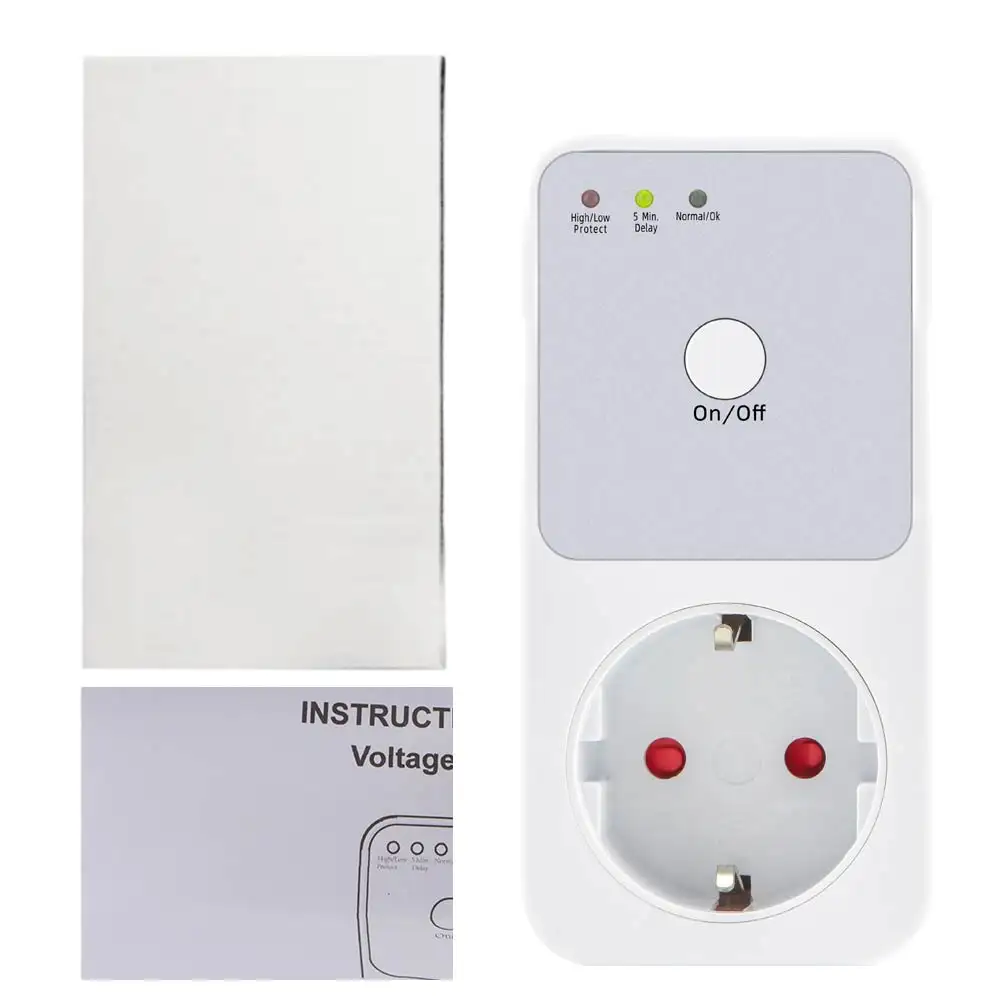 Automatic voltage protector AC 220V EU plug switch surge safety protector refrigerator safety voltage protector