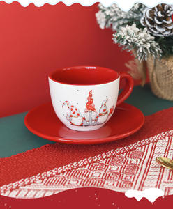 Tasses et assiettes en céramique style Père Noël nordique, tasses et assiettes à café occidentales, tasses à thé de l'après-midi - Product Image 6