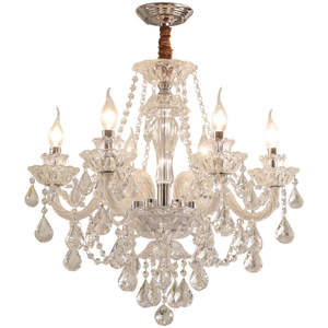 Nouvel arrivage de lampes suspendues traditionnelles Hôtel mariage led octogone Europe K9 Lustre à bougies en verre cristal Éclairage - Product Image 6