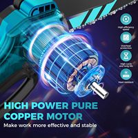 Mini tronçonneuse électrique sans fil de 6 pouces avec lubrification automatique, 4500 tr/min, pour la coupe de branches d'arbres et de briques, la découpe du bois