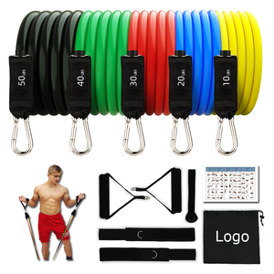 GEDENG - Juego de Bandas de Resistencia de Látex para Ejercicio Físico, 11 Piezas, 150 Libras, Bandas de Resistencia de Goma para Ejercicio en Casa, Naturales - Product Image 1