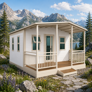Maison préfabriquée en conteneur avec auvent couvert pour hôtel insulaire, complexe hôtelier de plage et maison de vacances tropicale - Product Image 1
