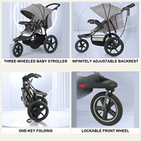 Poussette légère de jogging de système de voyage de prix usine pour le landau de bébé poussette compacte légère de poussette de bébé de 3 roues