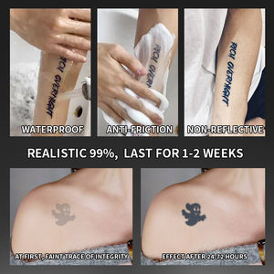 Tatuaje Temporal Little Spirit Squad, Muñeca Daruma, Tatuaje Semipermanente Impermeable, Dura 2 Semanas, Tatuaje Herbal para Dedo y <span class=keywords><strong>Mano</strong></span> - Product Image 5
