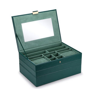 Boîte à bijoux de rangement en cuir design Boîte à bijoux de voyage Offre Spéciale pochette en cuir classique de haute qualité - Product Image 1