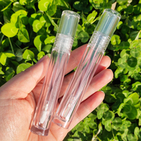 6ml Vide Transparent Cristal Lipgloss Conteneurs Brillant À Lèvres Baguette Tubes Personnalisé avec Boîte Lèvre Cosmétique Emballage