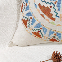 Coussin de couverture Jacquard en coton écologique de luxe Décoration intérieure Oreiller tissé pour la lecture et le repos au lit