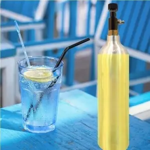 China Food Grade 99.9% Purity Carbon Dioxide Gas 0.6l Aluminium Soda Co2 Cylinder For Soda Machine