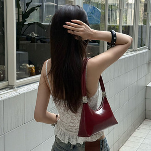 Bolso rojo vintage para mujer, minimalista, de hombro, bandolera, para ir al trabajo. - Product Image 3