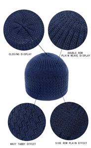 Gorros Kufi Personalizados para Hombre, Gorro <span class=keywords><strong>de</strong></span> Punto Liso, Visera para el Sol, Promocional, Unisex, para Adultos, con Logotipo, Estilo, Patrón, Color, para la Playa, Viajes - Product Image 3