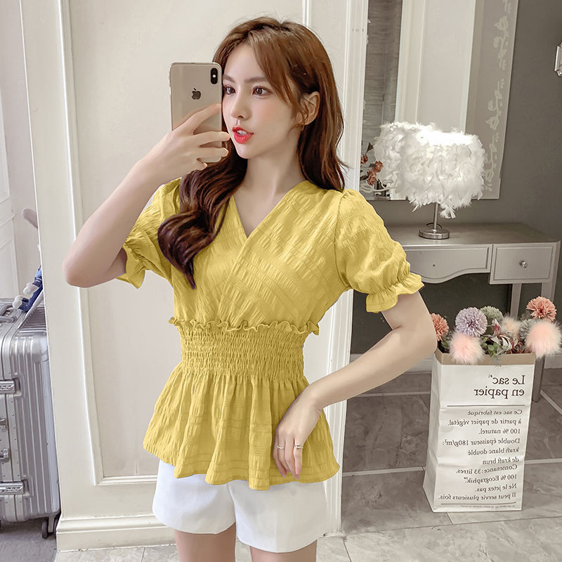 新品未開封★2025SS受注販売PUFF SHORT SLEEVE BLOUSE Amazon.com: Womens Puff Short Sleeve Babydoll Tops 2025 Summer