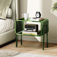 Planche en acrylique sur mesure - Table d'appoint en acrylique vert transparent - Pour salon, chambre et rangement de petits espaces