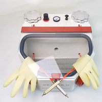 Machine de sablage fin à double réservoir et double stylo, contrôlée par PLC, pour laboratoire dentaire, pression de travail 0,3-0,5 MPa, prix économique