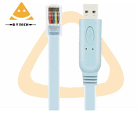 Câble convertisseur USB vers RS232 DYTECH 6 pieds avec puce FTDI, câble console RJ45, connecteur USB 2.0, câble série tressé en PVC pour débogage