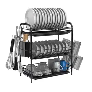 Home Kitchen Metal Multi-layer Over The Sink Dish Drying Rack Stainless Steel Storage Holders Drainer Racks