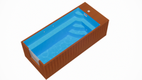 Piscine enterrée en PRV de 4,5 mètres, sur mesure, en fibre de verre, pour usage domestique et villas, adaptée aux enfants
